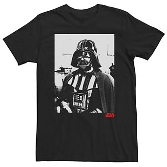 Big & Tall Star Wars Darth Vader Fade to Black & White Contrast Tee