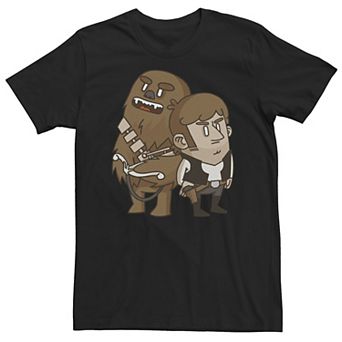 Big & Tall Star Wars Han And Chewie Back To Back Cartoon Tee