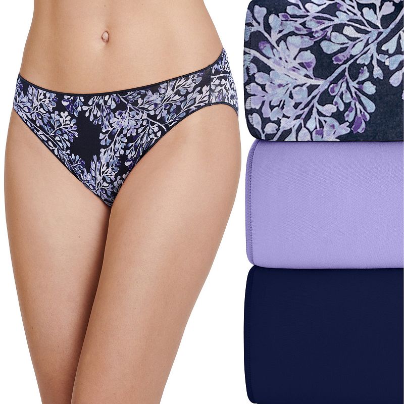 Women's Jockey® No Panty Line Promise® 3-Pack Bikini Panty Set 1770, Size: 8, Pretty Branches