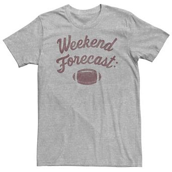 Big & Tall Weekend Forecast Football Stamp Tee