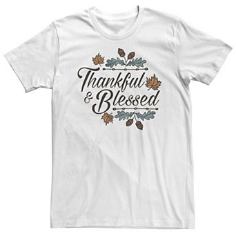 Big & Tall "Thankful & Blessed" Autumn Design Tee