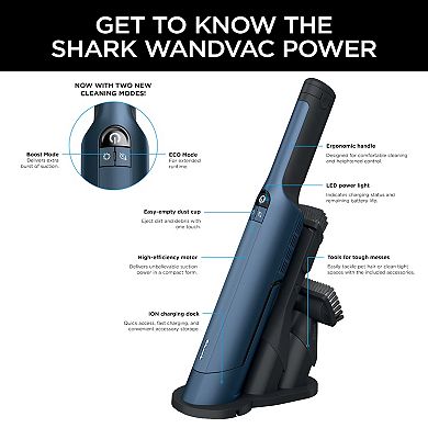 Shark WANDVAC POWER PET Cordless Hand Vacuum (WV401BL)