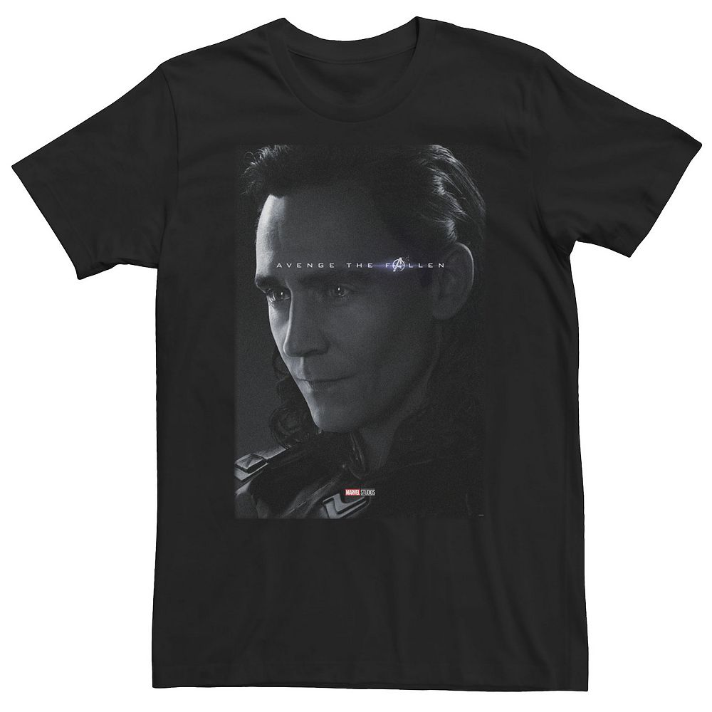 Big & Tall Marvel Avengers Endgame Loki Avenge The Fallen Poster Tee
