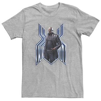Big & Tall Marvel Spider-Man Far From Home Nick Fury Spider-Man Logo Tee