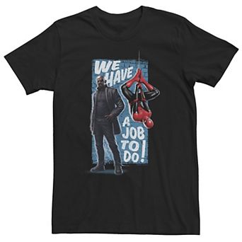 Big & Tall Marvel Spider-Man Far From Home We Have A job To Do Poster Tee