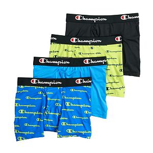 Champion Boys' Everyday Comfort Cotton Stretch Boxer Briefs 4-Pack