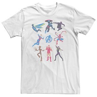 Big & Tall Marvel Character Collage Tee