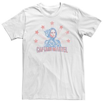 Big & Tall Captain Marvel Distressed Portrait Tee