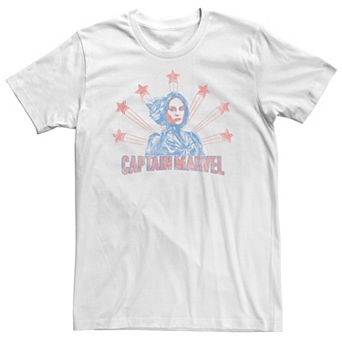 Big & Tall Captain Marvel Distressed Portrait Tee