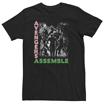 Big & Tall Marvel Black & White Group Tee