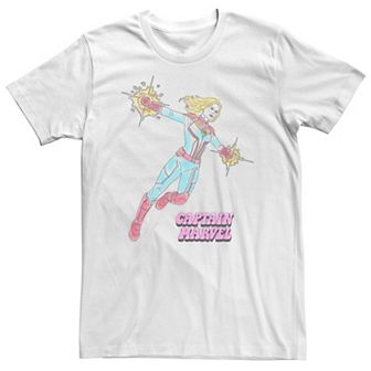 Big & Tall Marvel Avengers Captain Marvel Watercolor Tee