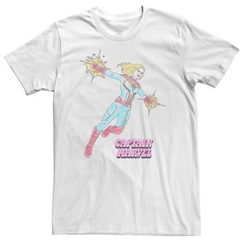 Big & Tall Marvel Avengers Captain Marvel Watercolor Tee
