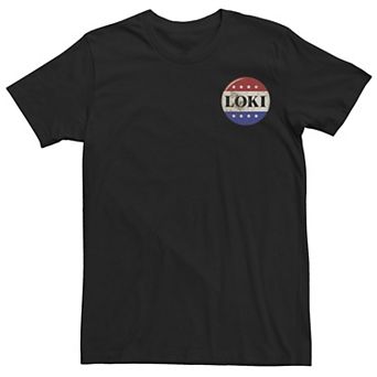 Men's Marvel Loki Red White & Blue Badge Tee