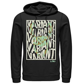 Men's Marvel Loki Variant Word Stack Square Loki Horns Hoodie