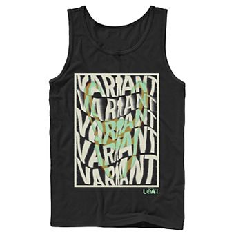 Men's Marvel Loki Variant Word Stack Square Loki Horns Tank Top