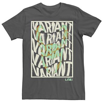 Men's Marvel Loki Variant Word Stack Square Loki Horns Tee