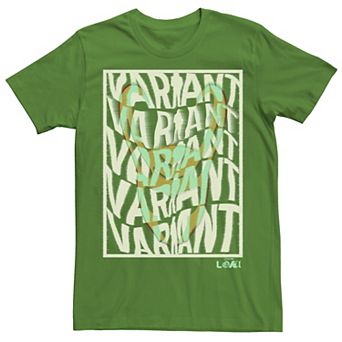 Men's Marvel Loki Variant Word Stack Square Loki Horns Tee