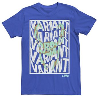 Men's Marvel Loki Variant Word Stack Square Loki Horns Tee