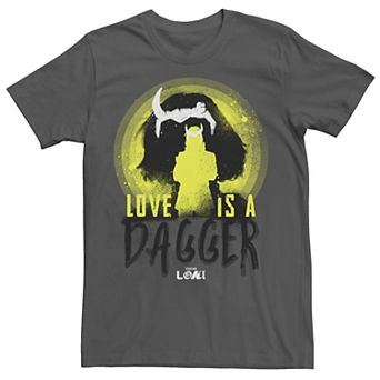 Men's Marvel Loki Love Is a Dagger Quote Tee