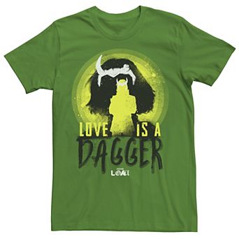 Men's Marvel Loki Love Is a Dagger Quote Tee
