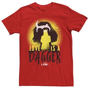 Men's Marvel Loki Love Is a Dagger Quote Tee