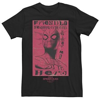 Men's Marvel Spider-Man No Way Home Friendly Hero Poster Tee