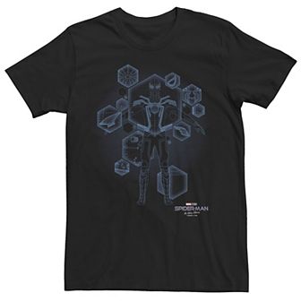 Men's Marvel Spider-Man No Way Home Spider-Man Blue Print Tee