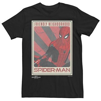 Men's Marvel Spider-Man No Way Home Friendly Spider-Man Poster Tee