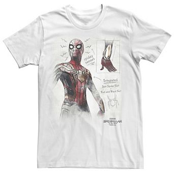 Men's Marvel Spider-Man No Way Home Spider-Man Graph Sketch Tee