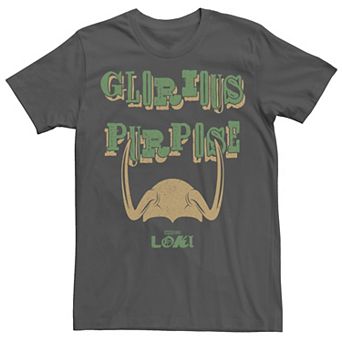 Men's Marvel Loki Glorious Purpose Quote Tee