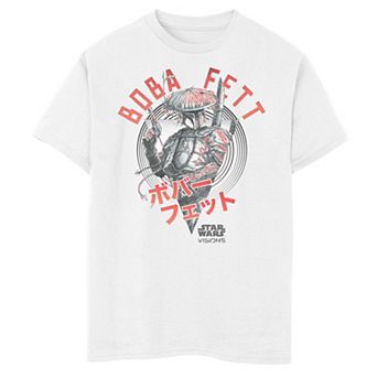 Boys 6-20 Star Wars Visions Boba Fett Kanji Poster Graphic Tee