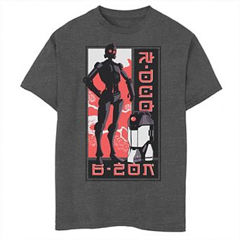 Boys 8-20 Star Wars Visions Droid Kanji Box Up Graphic Tee