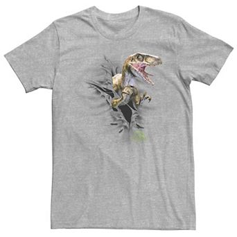 Big & Tall Jurassic Park Velociraptor Tears Through Graphic Tee