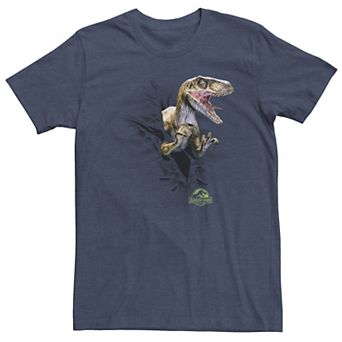 Big & Tall Jurassic Park Velociraptor Tears Through Graphic Tee