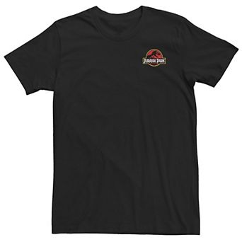 Big & Tall Jurassic Park Graphic Red & Yellow Pocket Tee