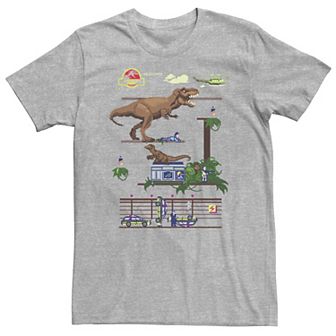 Big & Tall Jurassic Park Digital Video Game Scene Tee