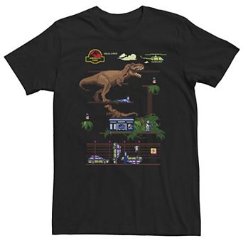 Big & Tall Jurassic Park Digital Video Game Scene Tee
