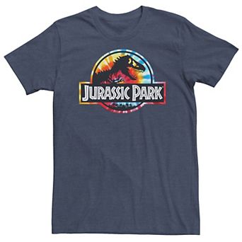 Big & Tall Jurassic Park Tie-Dye Circle Graphic Tee
