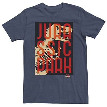Big & Tall Jurassic Park Split Typography T-Rex Bones Tee
