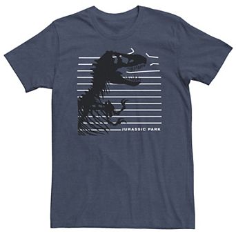 Big & Tall Jurassic Park T-Rex Skeleton Fence Graphic Tee