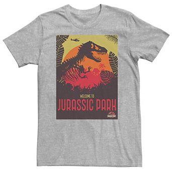 Big & Tall Jurassic Park Welcome T-Rex Sunset Tee