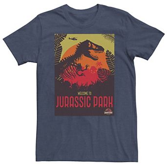 Big & Tall Jurassic Park Welcome T-Rex Sunset Tee