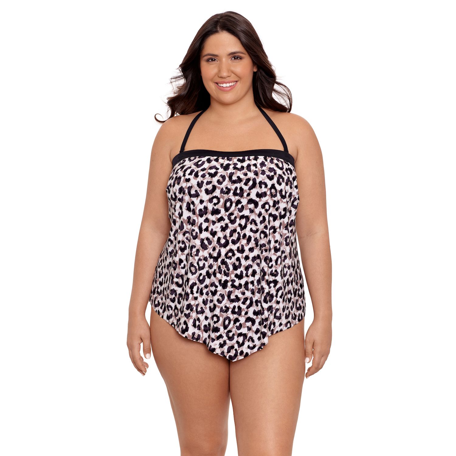 kohls plus size swim tops