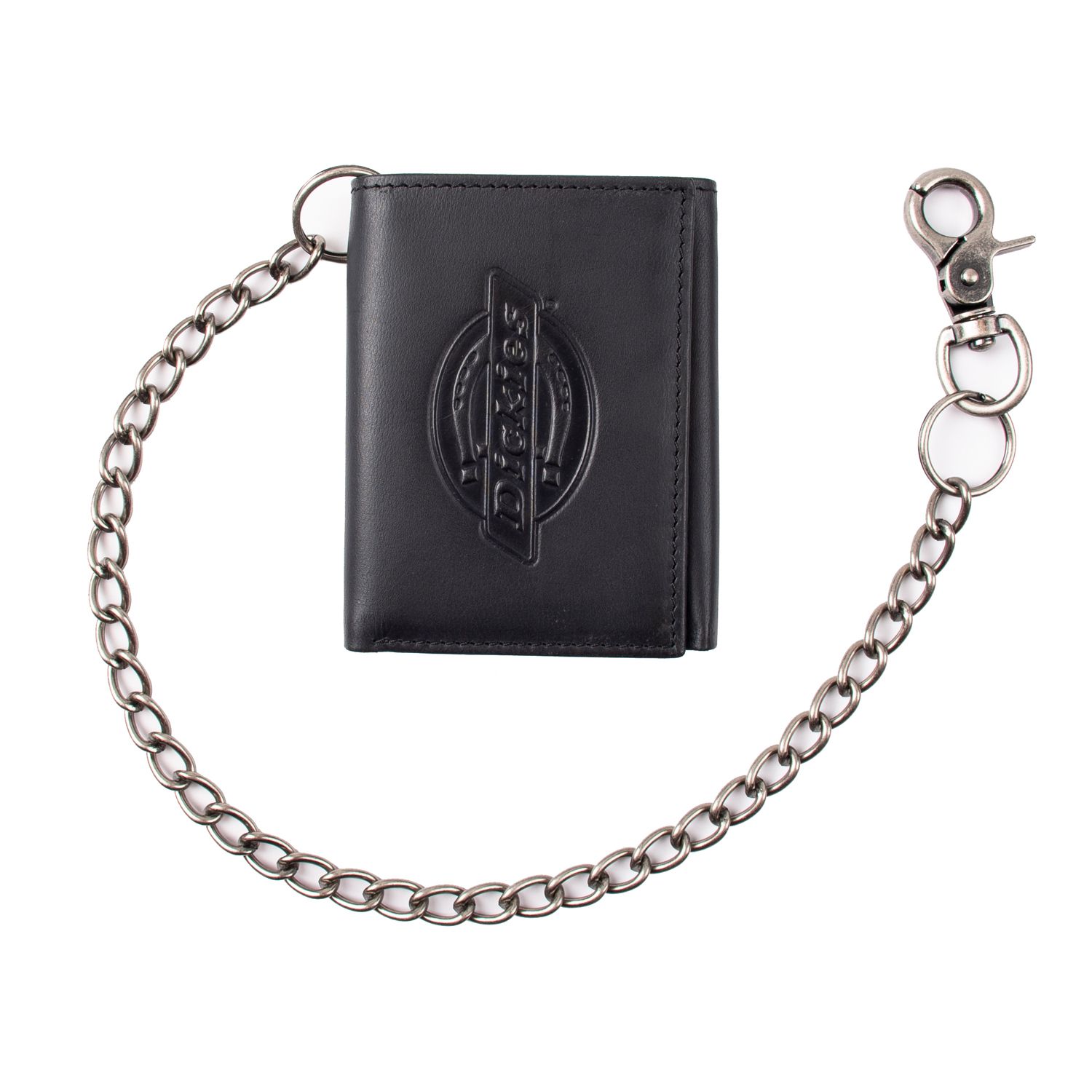 Men's Dickies Leather Trifold Wallet With Removable Swag Chain