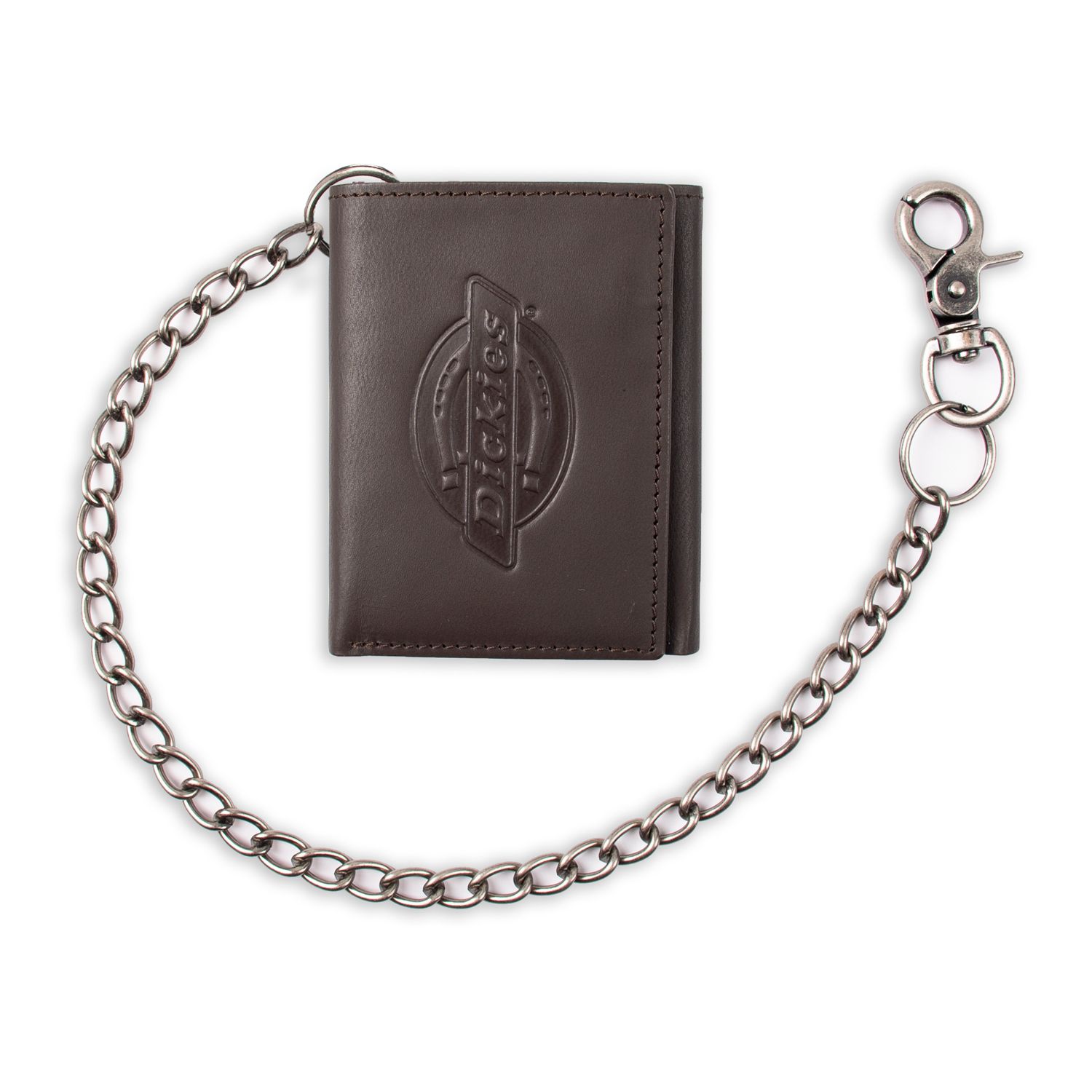 Men's Dickies Leather Trifold Wallet With Removable Swag Chain