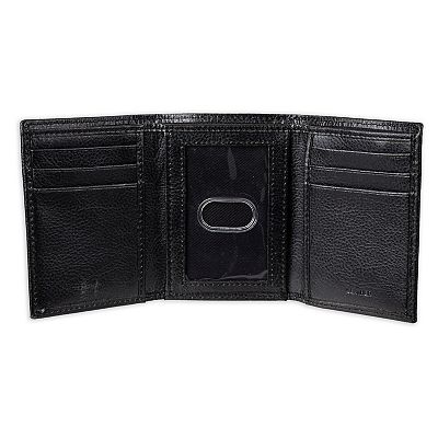 Men's Dickies Leather Trifold Wallet with Interior Zip Compartment