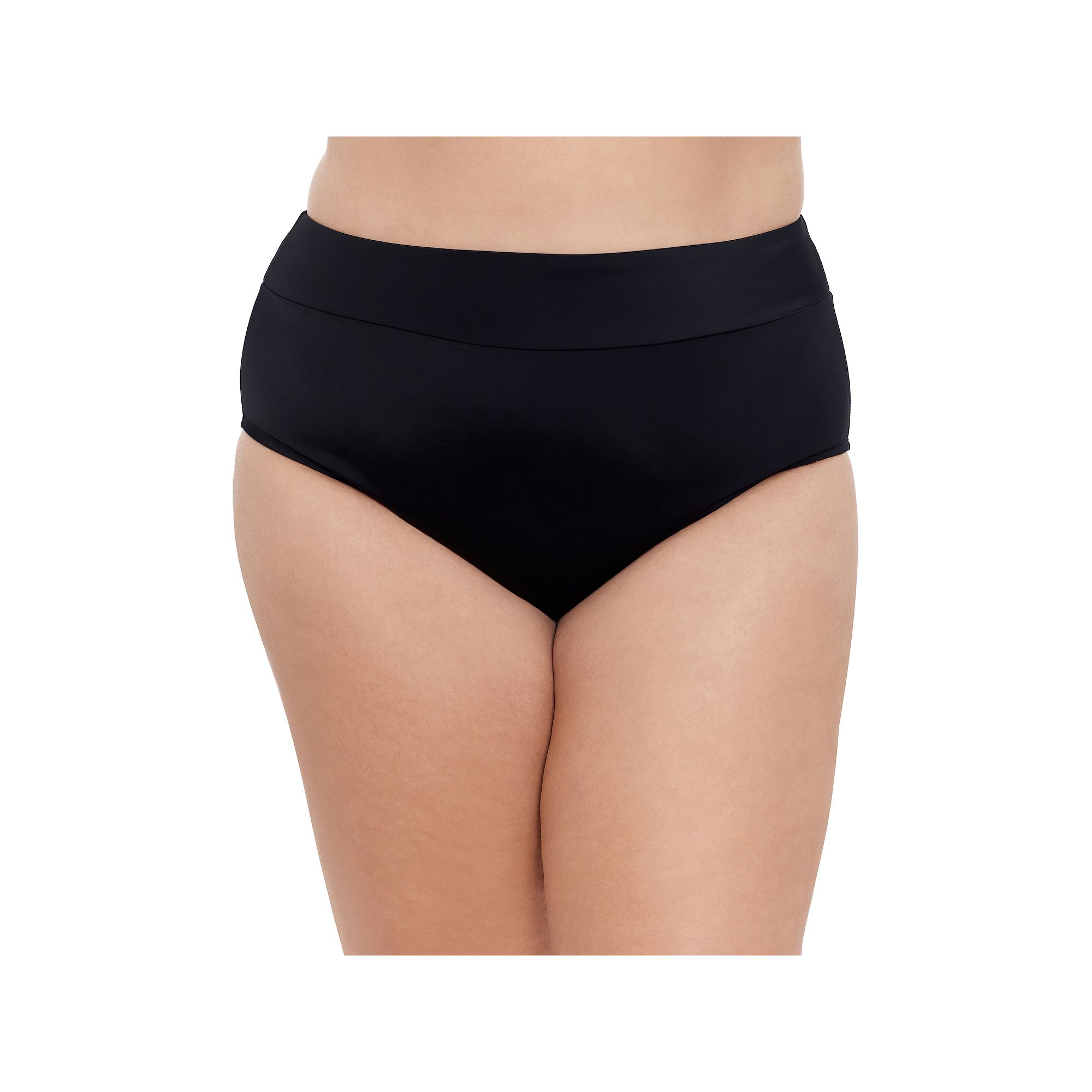 Plus Size Bal Harbour Tummy Control Swim Brief Bottoms, Womens, Size: 1XL,