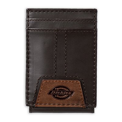 Men s Dickies Leather Front Pocket Wallet with Magnetic Money Clip