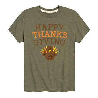 Boys 8-20 Happy Thanksgiving Graphic Tee