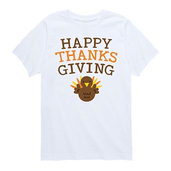 Boys 8-20 Happy Thanksgiving Graphic Tee